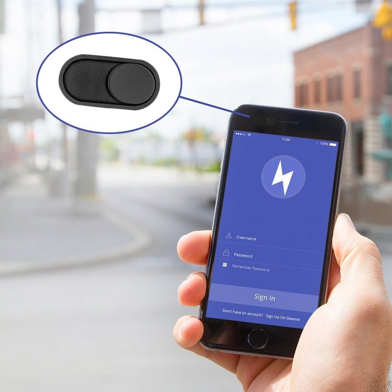 CloudValley Webcam Cover Slide, [5 Pack] 0.6mm-Thin Metal Web Camera Cover Sticker for MacBook Pro, MacBook Air, Laptop, iMac, PC, Surfcase, iPhone 8/7/6 Plus, Privacy Cover, Black-5 pcs - Image 5