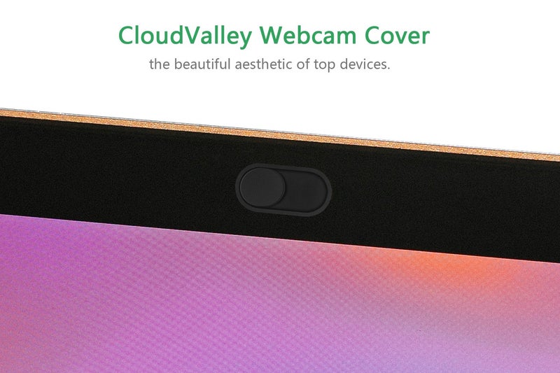 CloudValley Webcam Cover Slide, [5 Pack] 0.6mm-Thin Metal Web Camera Cover Sticker for MacBook Pro, MacBook Air, Laptop, iMac, PC, Surfcase, iPhone 8/7/6 Plus, Privacy Cover, Black-5 pcs - Image 2
