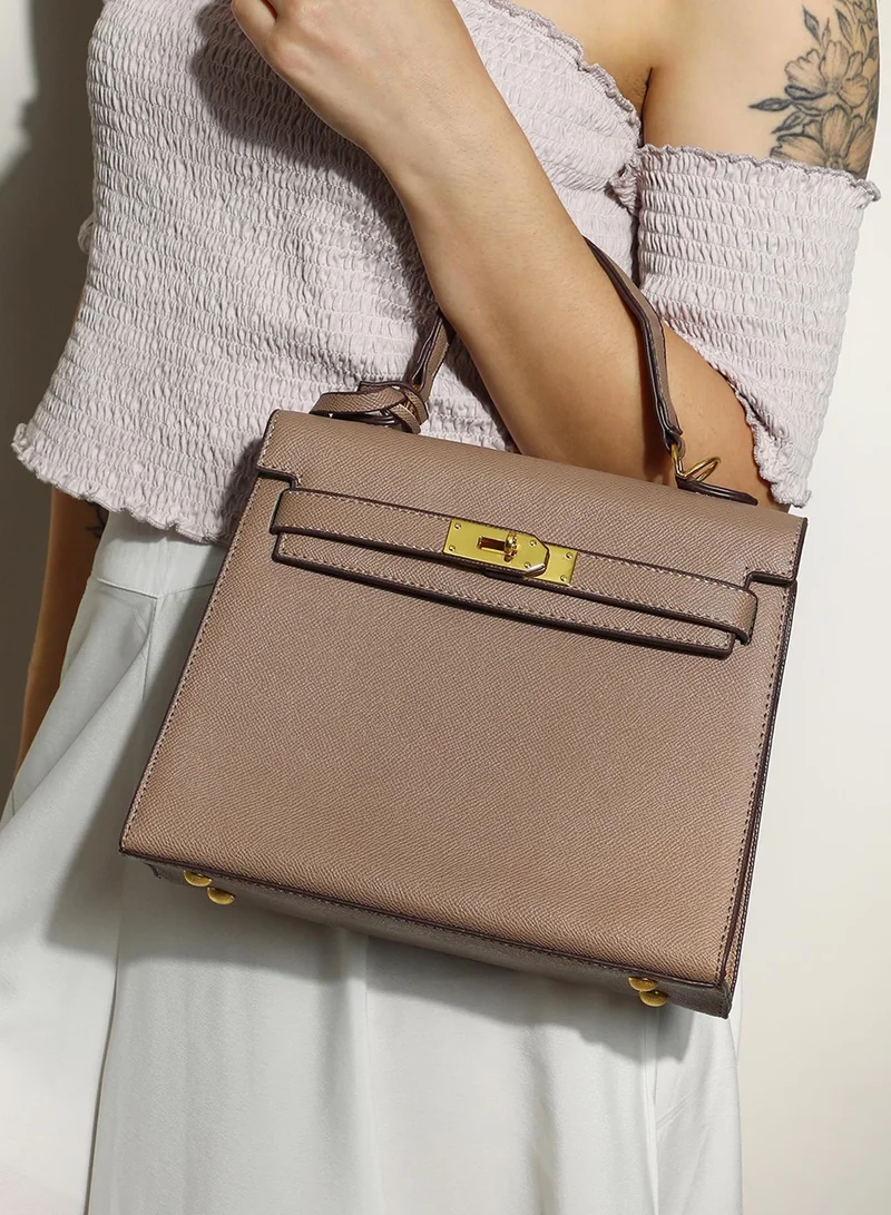 Haute Sauce Women's The Overlap Satchel Bag - Camel Brown