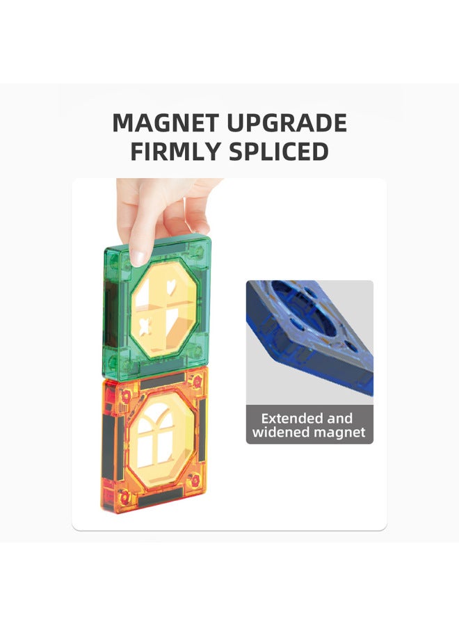 Same-style Children's Magnetic Film Square Color Window Slide Ball Magnetic Assembled Building Block Toy-Color:Creative Slide Magnetic Building Blocks 126pcs [english Packaging]  - Image 3
