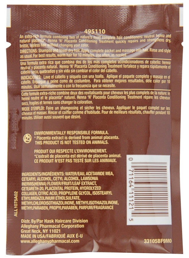 Hask Pks Henna & Placenta 2 Ounce Conditioning Treatment (12 Pieces) (59ml) - Image 2
