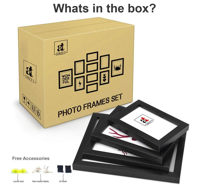 Art Street A4 Size Certificate Document Photo frames Set of 6 For Home Decoration Living Room Office Decoration Black Size 8 x 12 - Image 4