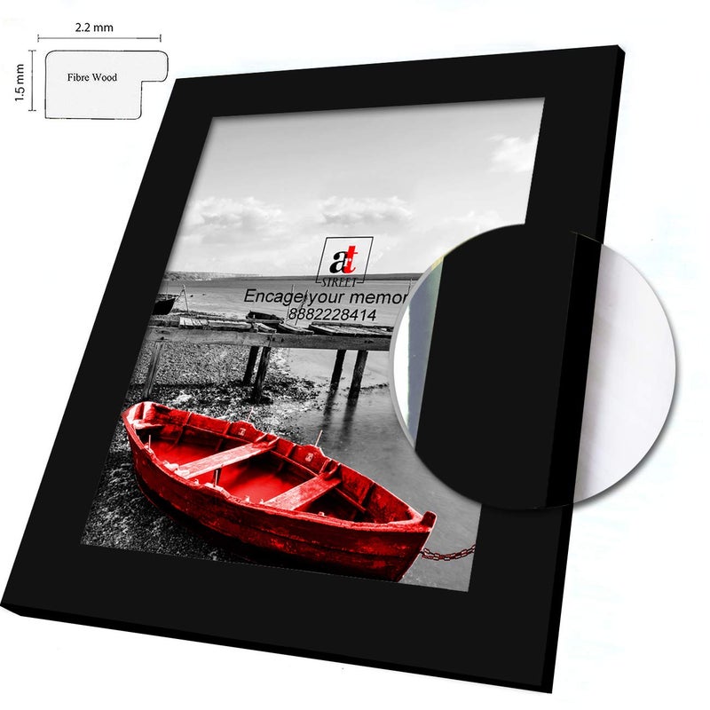 Art Street A4 Size Certificate Document Photo frames Set of 6 For Home Decoration Living Room Office Decoration Black Size 8 x 12 - Image 3