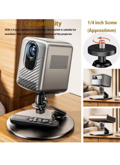 FlashHawk Desktop Projector Mount Stand Adjustable Tilt with 1/4" Screw - Ideal for Home, Office, and Studio  - Image 5
