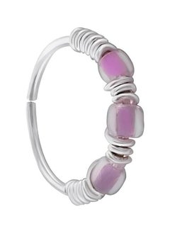 Generic silver endless Gauge Nose Ring Piercing, get your own now,pink 
