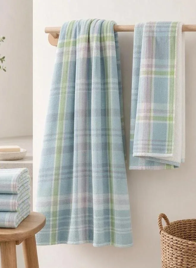 Styli Pack of 3 - Striped Towels, Green - 34x34, 34x74, 70x140cm