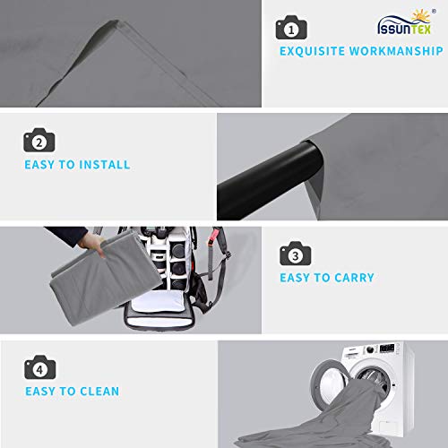 ISSUNTEX 5X7 ft Background Muslin Backdrop, Photo Studio, Collapsible High Density Screen for Video Photography and Television-Gray - Image 4
