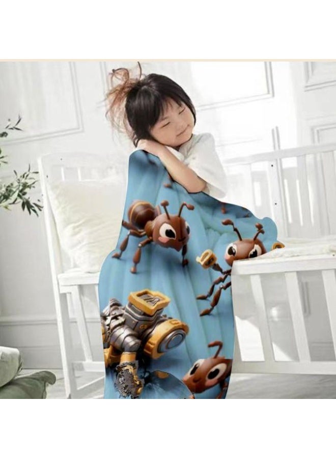 general Baby and children's cartoon flannel thin blanket (warm and comfortable, suitable for sleep, game use) 70cm*100cm