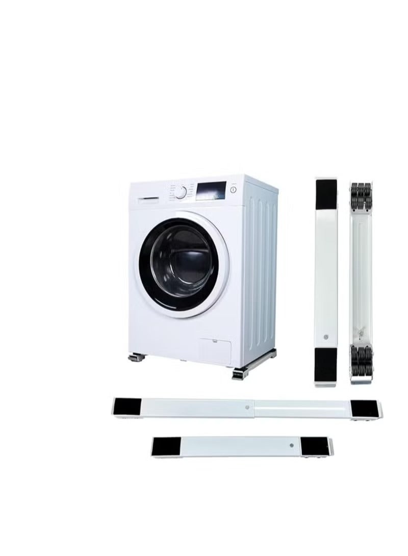 قاعدة غسالة حامل متحرك متعدد الوظائف أثاث دوللي قاعدة للغسالة مجفف الثلاجة Applianc الأبيض 45x5 سنتيمتر 18*2*1.5سم - Image 1