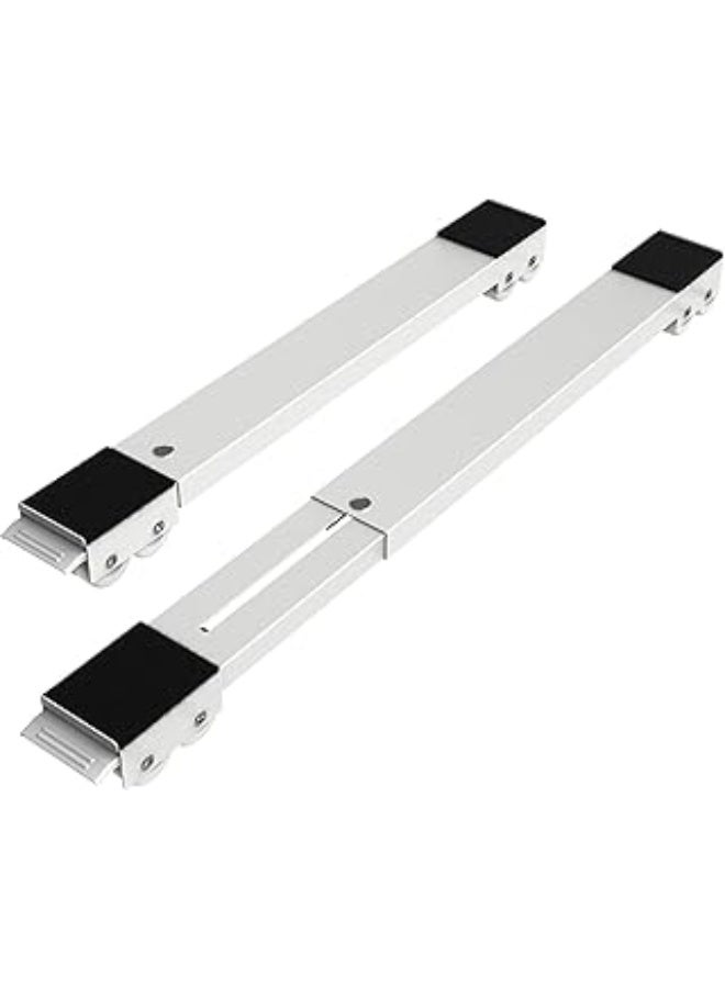 قاعدة غسالة حامل متحرك متعدد الوظائف أثاث دوللي قاعدة للغسالة مجفف الثلاجة Applianc الأبيض 45x5 سنتيمتر 18*2*1.5سم - Image 5