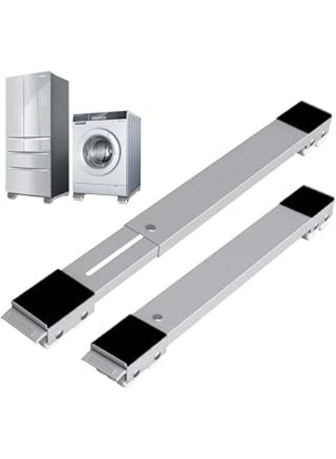 قاعدة غسالة حامل متحرك متعدد الوظائف أثاث دوللي قاعدة للغسالة مجفف الثلاجة Applianc الأبيض 45x5 سنتيمتر 18*2*1.5سم - Image 3