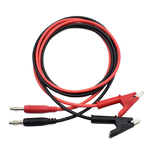 zhenyu 2Pcs 4mm Banana Plug to Alligator Clip Test Lead Wire Cable Set 14AWG for Multimeter Oscilloscope 3 Feet - Image 2