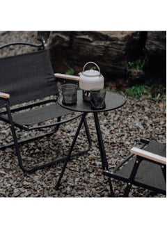 Folding Round Outdoor Three-legged Dining Table Portable Coffee Table Hike Picnic Liftable Table