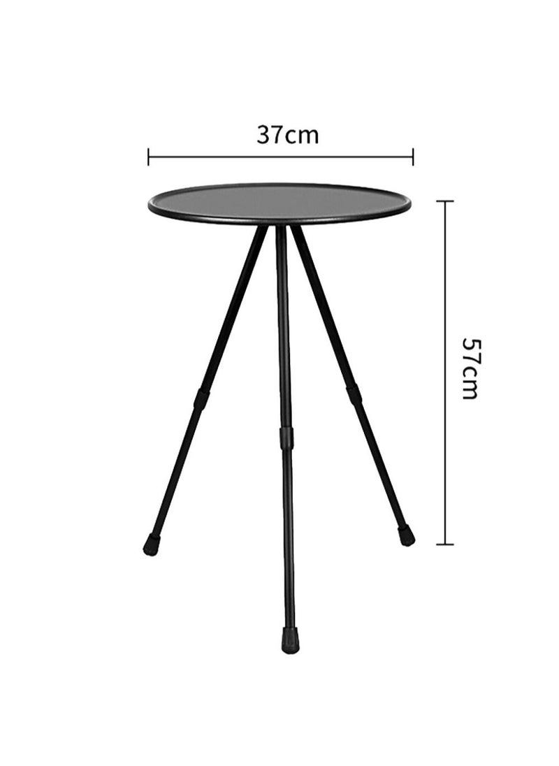 AnneFish - Folding Round Outdoor Three-legged Dining Table Portable Coffee Table Hike Picnic Liftable Table - Image 1