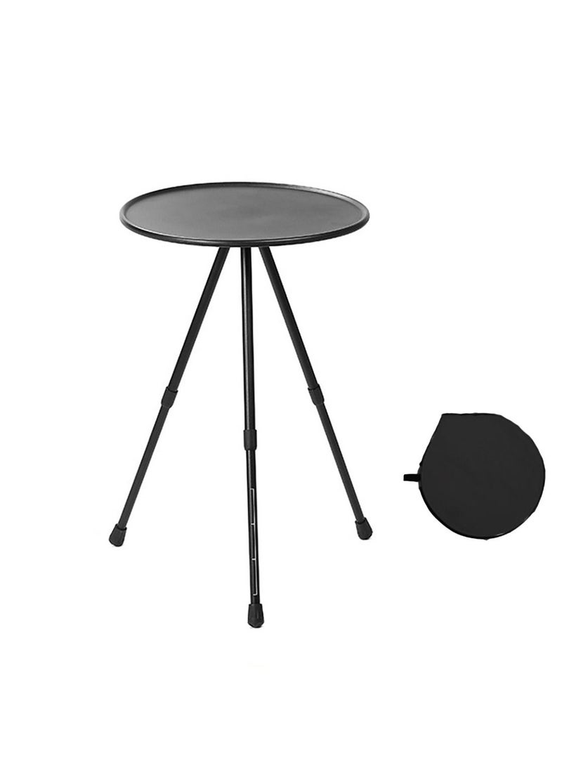 AnneFish - Folding Round Outdoor Three-legged Dining Table Portable Coffee Table Hike Picnic Liftable Table - Image 1