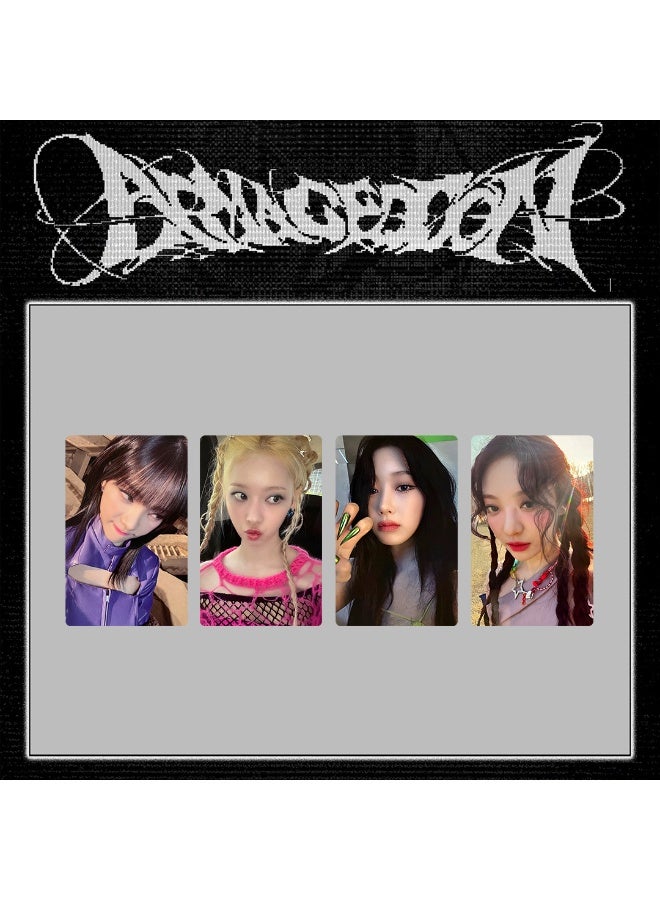 NIBEMINENT 4 Pcs Kpop AESPA Armageddon Lomo Cards Card For Fans Collection Gifts - Image 1