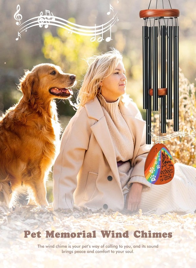 wtisan Dog Memorial Gifts for Loss of Dog, Pet Memorial Gifts for Dogs, 26" Pet Memorial Wind Chimes for Loss Dog, Loss of Dog Sympathy Gift, Dog Wind Chime with Rainbow Bridge for Outside Garden Patio - Image 5