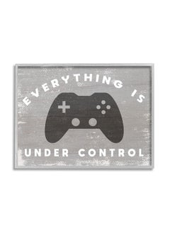 Stupell Industries Everything Rustic Video Game Controller, Designed By Daphne Polselli Gray Framed Wall Art, 11 X 14, Grey  - Image 1