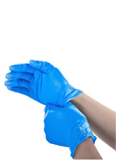 Generic Powder Free Vinyl Disposable Blue Gloves 100 Pcs  - Image 1