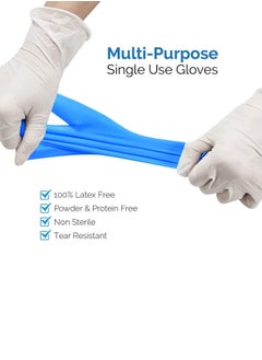 Generic Powder Free Vinyl Disposable Blue Gloves 100 Pcs  - Image 2