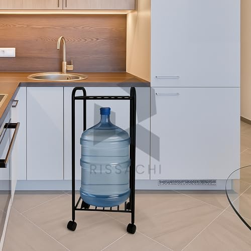 RISSACHI® Water Dispenser Stand for 20 Litre Bottle | Strong Water Stand for 20 Litre Bottle | Durable Water Can Stand for Home With Heavy-Duty Rust-Proof Rack with 360° Wheels Universal Bottle Stands - Image 5