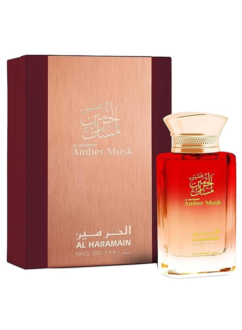 Al Haramain Amber Musk 100ml Eau de Parfume Spray Unisex Fragrance Luxury Arabian Perfume - Image 1