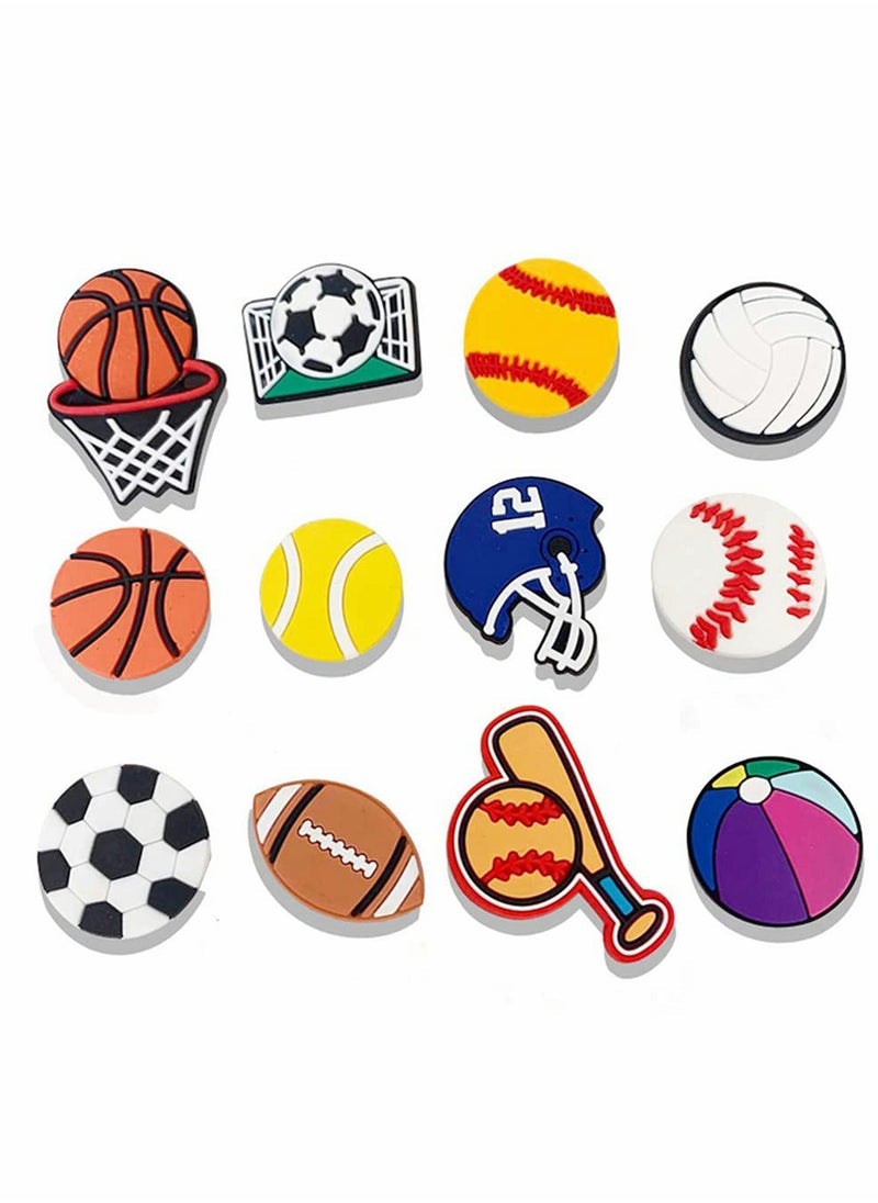 Generic - 12 Pieces Sports Charms For Crocs, Bracelets Wristband And Shoes - Image 1
