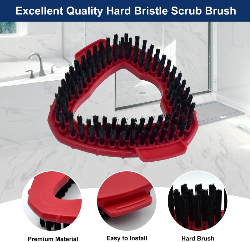 GFRED Scrub Brush Mop Replace Head for O cedar EasyWring 1-Tank Spin Mop System Ocedar Mop Scrub Brush Head Hard Bristle Scrub Brush Floor Clean to Bathroom, Kitchen, Tub and Tile, NOT Fit RinseClean 2-Tank - Image 4