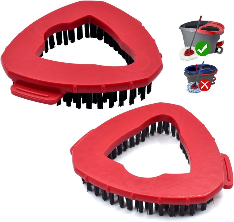 GFRED Scrub Brush Mop Replace Head for O cedar EasyWring 1-Tank Spin Mop System Ocedar Mop Scrub Brush Head Hard Bristle Scrub Brush Floor Clean to Bathroom, Kitchen, Tub and Tile, NOT Fit RinseClean 2-Tank - Image 1
