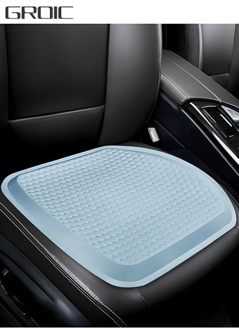 Cooling Gel Seat Cushion for Car, Plus Gel Egg Seat Cushion for Drive Long Sitting, Multi-layer Non-Slip Seat Cushion Drive Pads Pressure Relief Honeycomb Breathable Extra Large Cushion