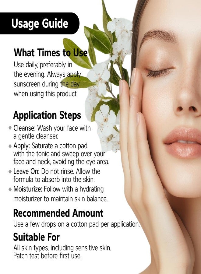 PAONN C Vitamin Face Tonic, 3-O Ethyl Ascorbic Acid, Arbutin, Panthenol, Brightening Toner, Daily Gentle Care for Smoother, Hydrated Skin - Image 5