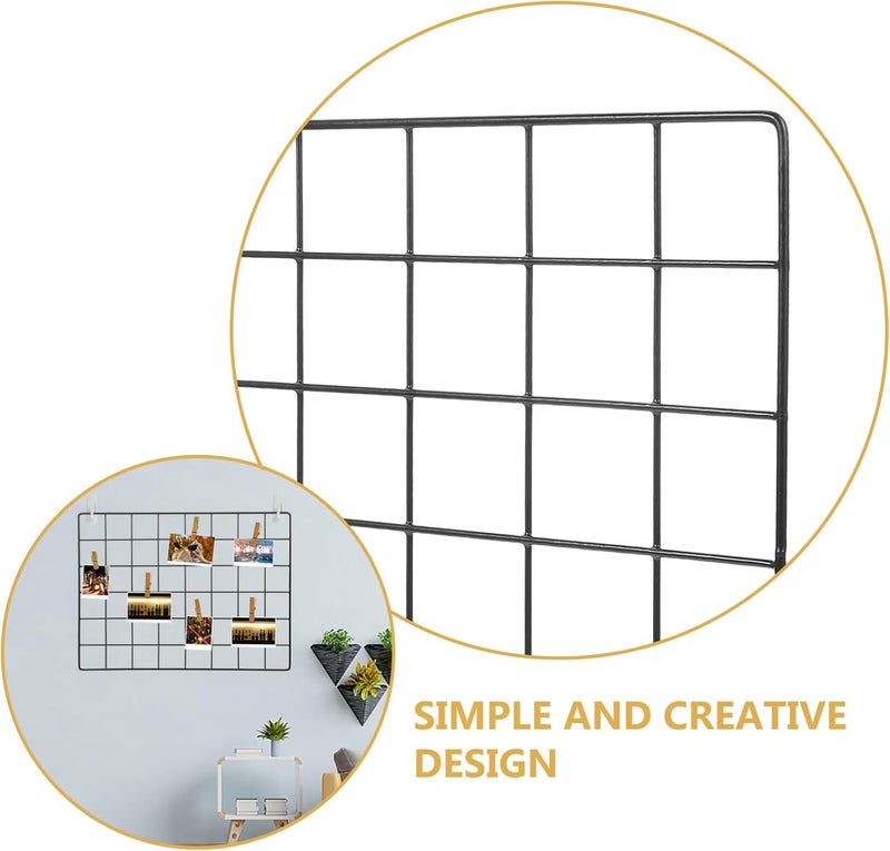 VOSAREA Metal Grid Wall Panel Organizer for Photos Crafts Decor Stylish Iron Wire Display Rack for Living Room Bedroom Office Nordic Design - Image 5