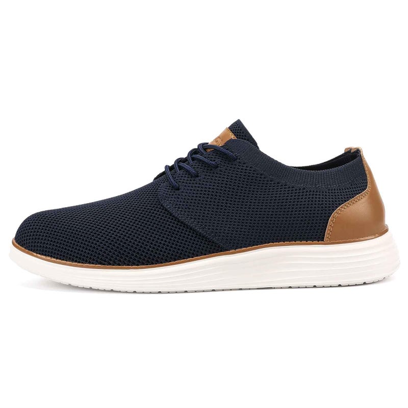 VILOCY Men's Fashion Dress Sneakers Casual Walking Shoes Business Oxfords Comfortable Breathable Lightweight Tennis Zapatos para Hombre Navy,US11 EU44 - Image 3