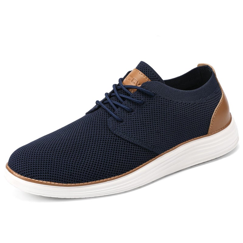 VILOCY Men's Fashion Dress Sneakers Casual Walking Shoes Business Oxfords Comfortable Breathable Lightweight Tennis Zapatos para Hombre Navy,US11 EU44 - Image 4