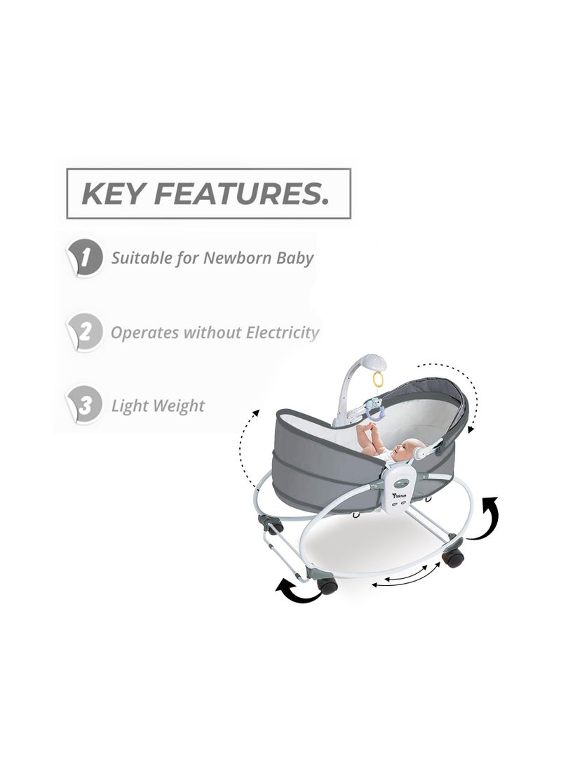 6 - In - 1 Cozy Rocker Bassinet With Wheels, Awning And Mosquito Net - Grey - pzsku/Z19B2B2B3ED464D7514B7Z/45/_/1696052869/0fcf7e4e-268f-4eb6-998e-2dcae6a6c741