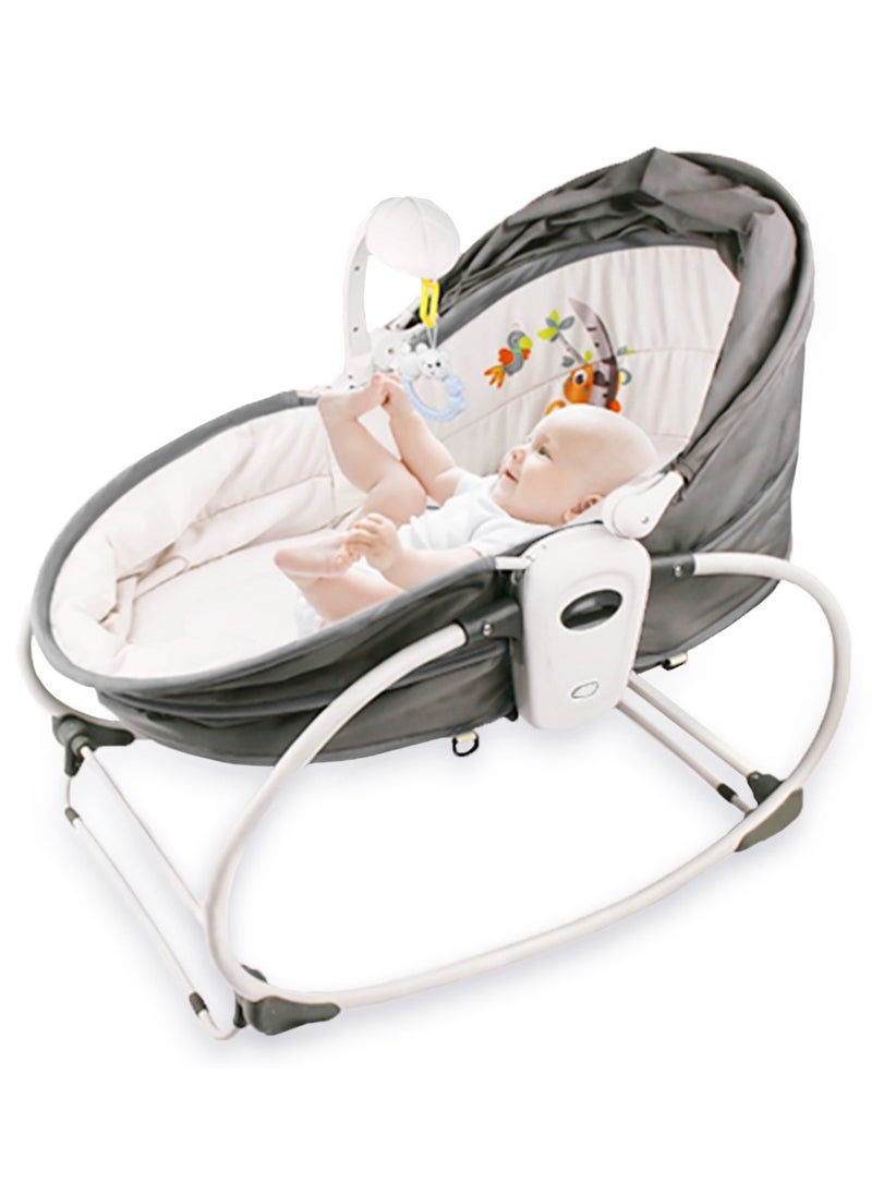 TEKNUM - 6 - In - 1 Cozy Rocker Bassinet With Wheels, Awning And Mosquito Net - Grey - Image 1