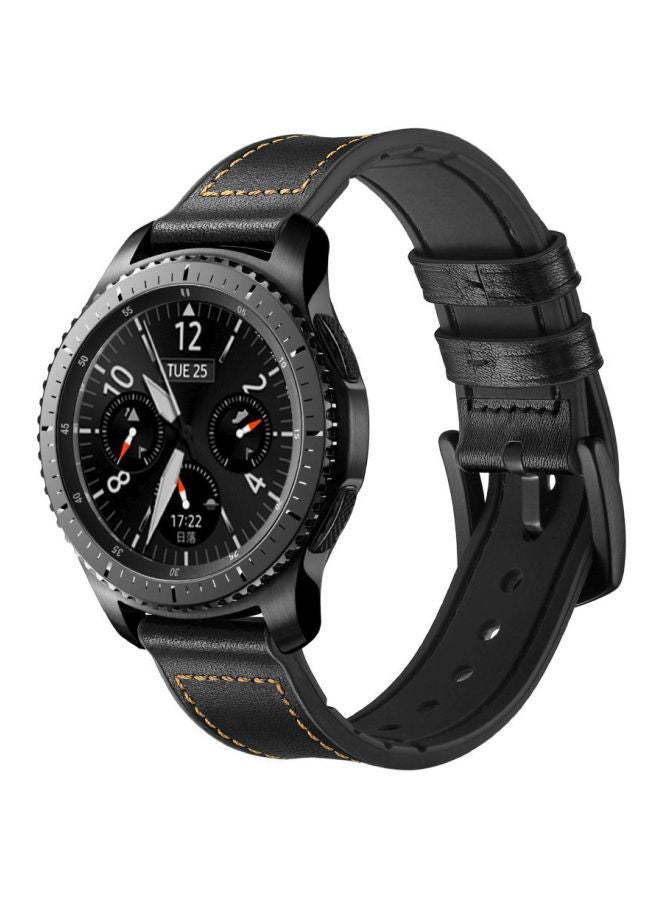 NIBEMINENT Replacement Band For Samsung/Huawei/Garmin/Fossil Smartwatch 22 mm Black - Image 2