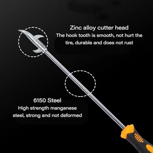 Nexllent 2 in 1 Car Tire Cleaning Tool/Car Tyre Stone Removal Hook/Stone Remover from Tyre Ideal for Car Bike & Motorbike Tyres Groove with Strong Rubber Gip Handle(Wheel Protector) - Image 4