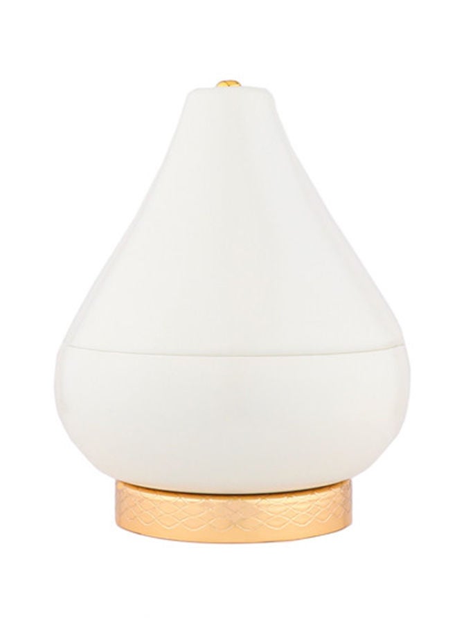 Alsaif طبق تقديم جوانا مع غطاء كبير أبيض/ذهبي - Image 1