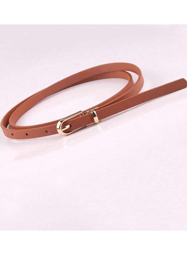 شي إن حزام SHEIN 4 قطع من الجلد الصناعي النحيف للنساء لحفلات الهالوين، حزام خصر عصري للجينز والفساتين، هدية متعددة الاستخدامات على الطراز الكوري للصديقة والعائلة وزملاء الدراسة - Image 4