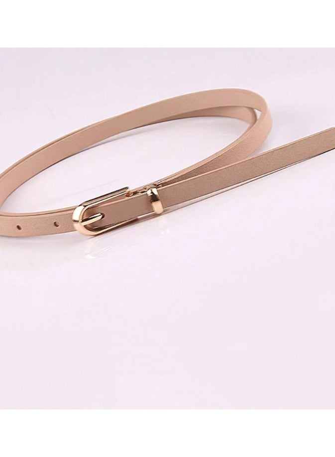 شي إن حزام SHEIN 4 قطع من الجلد الصناعي النحيف للنساء لحفلات الهالوين، حزام خصر عصري للجينز والفساتين، هدية متعددة الاستخدامات على الطراز الكوري للصديقة والعائلة وزملاء الدراسة - Image 3