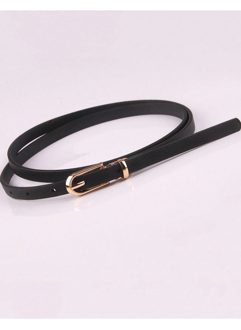 شي إن حزام SHEIN 4 قطع من الجلد الصناعي النحيف للنساء لحفلات الهالوين، حزام خصر عصري للجينز والفساتين، هدية متعددة الاستخدامات على الطراز الكوري للصديقة والعائلة وزملاء الدراسة - Image 5