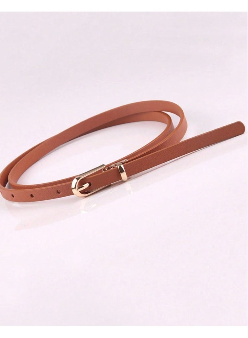 شي إن حزام SHEIN 4 قطع من الجلد الصناعي النحيف للنساء لحفلات الهالوين، حزام خصر عصري للجينز والفساتين، هدية متعددة الاستخدامات على الطراز الكوري للصديقة والعائلة وزملاء الدراسة - Image 2