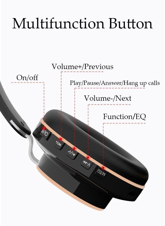 DUNISO Bluetooth Headphones With Over Ear Wireless Gaming Headphones with HiFi Stereo Headphones with Microphone and Soft Earpads for Cellphone PC Home Office - Image 3