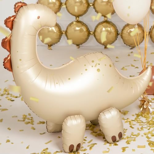 PartyDeco Giant Brontosaurus Dinosaur Balloon PartyDeco 35 Inch Foil Balloon for Kids Birthday Party Baby Shower Jurassic Dino Theme Decorations Reusable and SelfStanding - Image 5