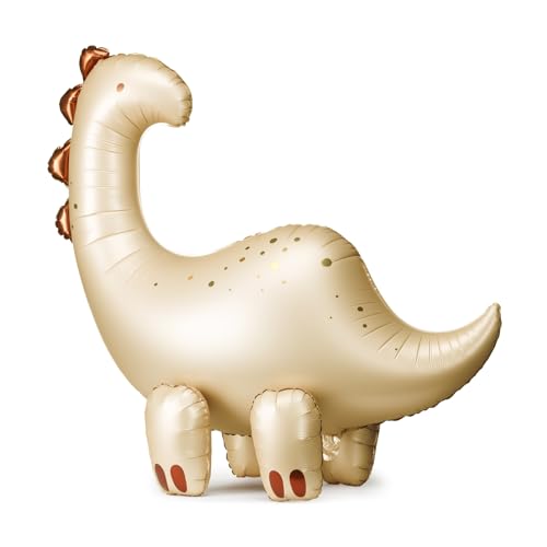 PartyDeco Giant Brontosaurus Dinosaur Balloon PartyDeco 35 Inch Foil Balloon for Kids Birthday Party Baby Shower Jurassic Dino Theme Decorations Reusable and SelfStanding - Image 1