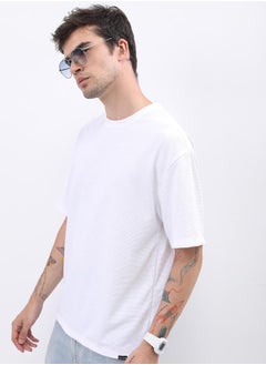 Ketch Solid Round Neck Regular Fit T-Shirt by Styli  - Image 4
