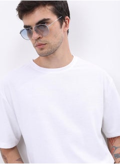 Ketch Solid Round Neck Regular Fit T-Shirt by Styli  - Image 5