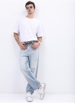 Ketch Solid Round Neck Regular Fit T-Shirt by Styli  - Image 2