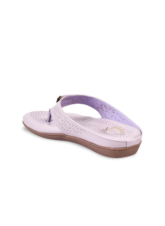 شوتوبيا Shoetopia Women's  Flat Sandals – Comfortable Slip-On Toe Ring Design with Cut-Out Detailing Ladies Stylish Perforated Upper for Casual Footwear